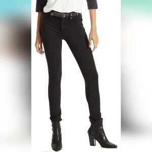 Levis 721 High Rise Skinny Jeans Soft Black 32